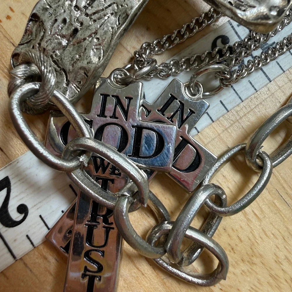 Religious Gothic Grunge Cross Necklace Bundle Lot of 3 Unbranded